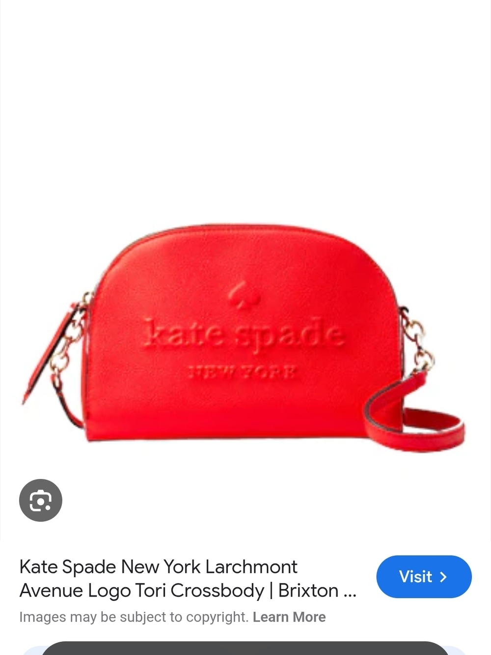 kate spade red embossed logo crossbody